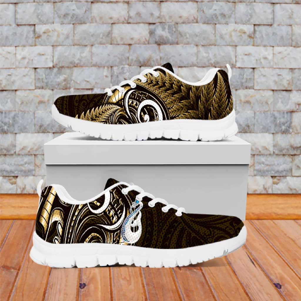 Yellow New Zealand Sneakers Aotearoa Silver Fern With Manaia Maori Unique