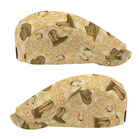 Yellow Palaka Hawaii Cowboy Jeff Hat Puakenikeni Lei Paniolo Papale Seamless Vibes - Polynesian Pride