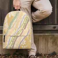 Yellow Palaka Hawaii Leis Backpack Hawaiian-plaid Elegant Tropical Vibes LT14 - Polynesian Pride