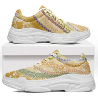 Yellow Palaka Hawaii Leis Chunky Sneakers Hawaiian-plaid Elegant Tropical Vibes LT14 Yellow - Polynesian Pride
