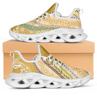 Yellow Palaka Hawaii Leis Clunky Sneakers Hawaiian-plaid Elegant Tropical Vibes LT14 Yellow - Polynesian Pride