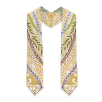 Yellow Palaka Hawaii Leis Graduation Stole Hawaiian-plaid Elegant Tropical Vibes LT14 - Polynesian Pride