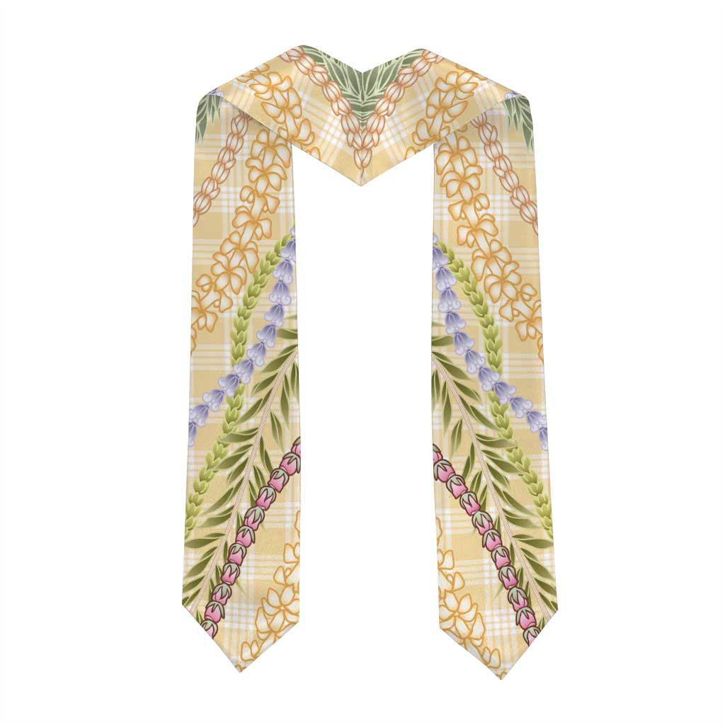 Yellow Palaka Hawaii Leis Graduation Stole Hawaiian-plaid Elegant Tropical Vibes LT14 - Polynesian Pride