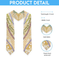 Yellow Palaka Hawaii Leis Graduation Stole Hawaiian-plaid Elegant Tropical Vibes LT14 - Polynesian Pride