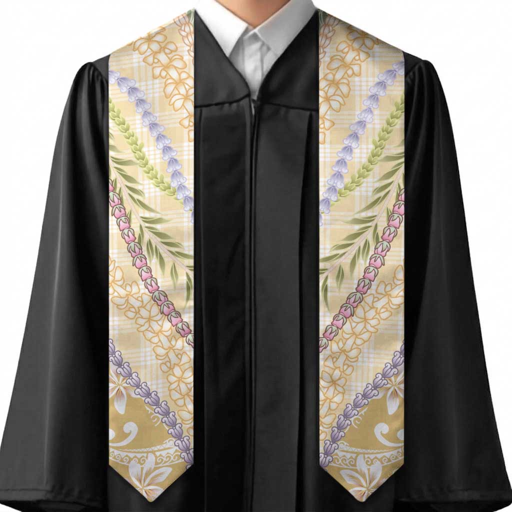 Yellow Palaka Hawaii Leis Graduation Stole Hawaiian-plaid Elegant Tropical Vibes LT14 - Polynesian Pride