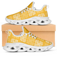 Yellow Palaka Quilt Hawaii Clunky Sneakers Traditional Hawaii-plaid Pattern - Polynesian Pride