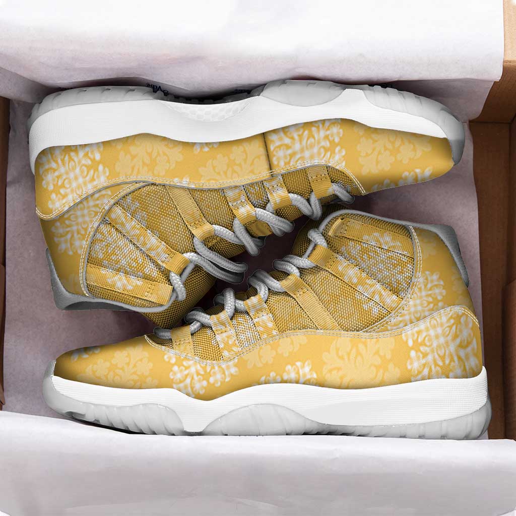 Yellow Palaka Quilt Hawaii Sneakers J11 Traditional Hawaii-plaid Pattern - Polynesian Pride