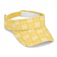Yellow Palaka Quilt Hawaii Sun Visor Cap Traditional Hawaii-plaid Pattern