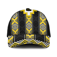 Yellow Taniko Aotearoa Baseball Net Cap Niho Taniwha Mix Poutama - Polynesian Pride