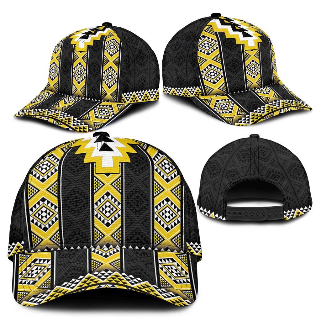 Yellow Taniko Aotearoa Classic Cap Niho Taniwha Mix Poutama LT14