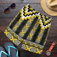 Yellow Taniko Aotearoa Shorts for Men Niho Taniwha Mix Poutama LT14 Yellow - Polynesian Pride