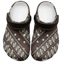 Yogyakarta Parang Batik Motifs Clogs Shoes Indonesian Traditional Pattern