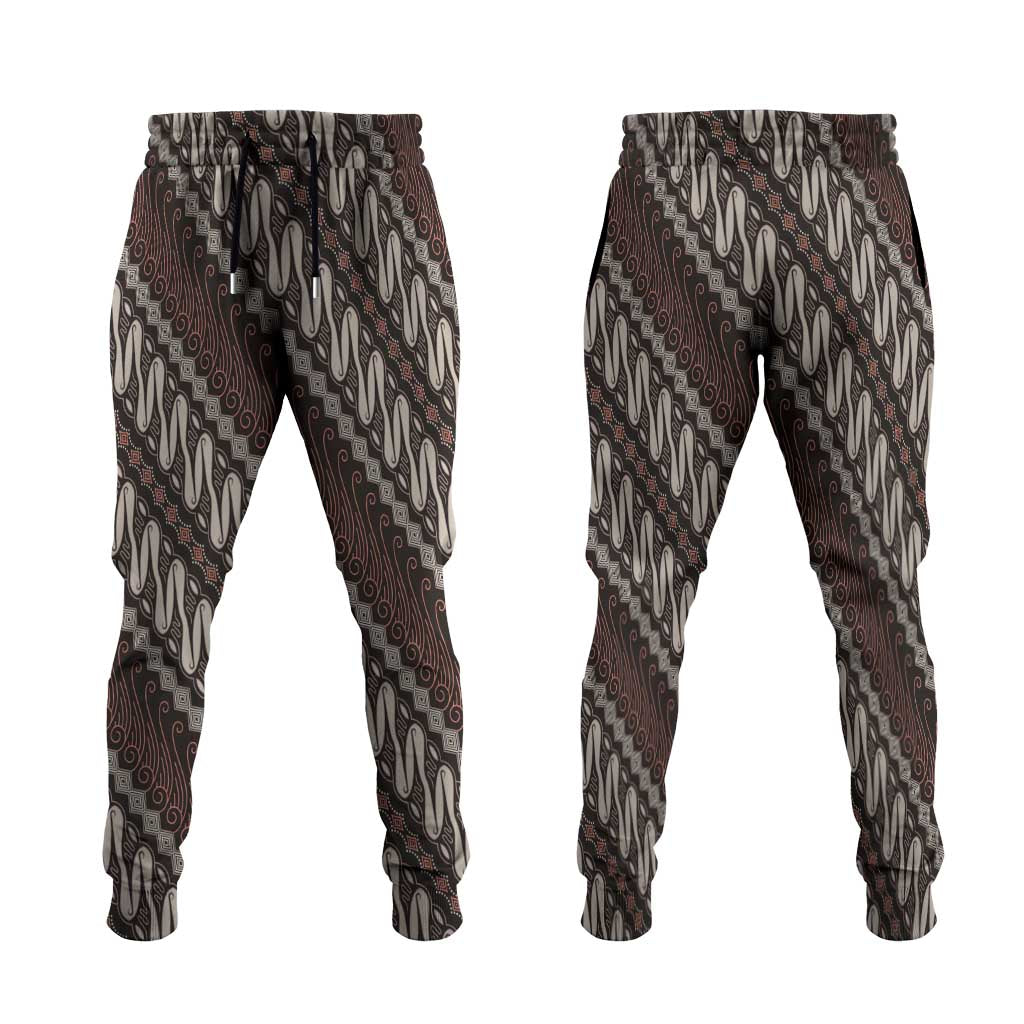 Yogyakarta Parang Batik Motifs Jogger Pants Indonesian Traditional Pattern