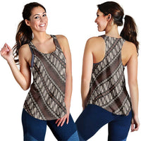 Yogyakarta Parang Batik Motifs Women Racerback Tank Indonesian Traditional Pattern