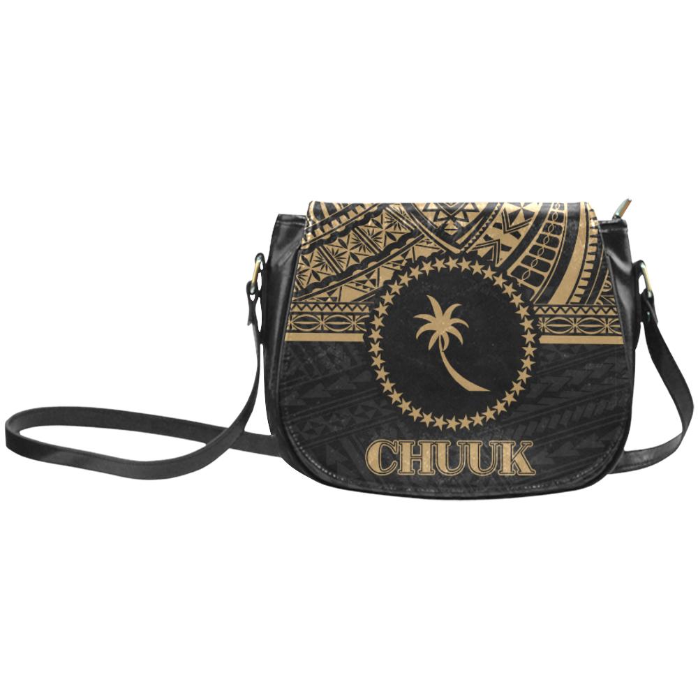 Chuuk States Classic Saddle Bag - Gold Version Chuuk Large Gold - Polynesian Pride