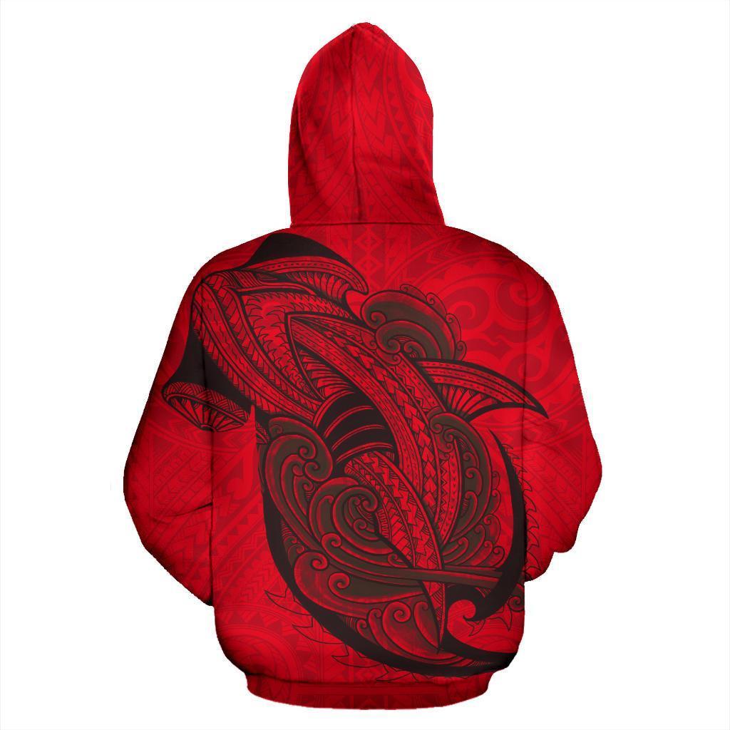 Tahiti Hoodie Tahiti Flag Polynesian Shark Pattern TH0 - Polynesian Pride
