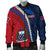 Samoa Polynesian Men Bomber Jacket Quotes LT13 Red - Polynesian Pride