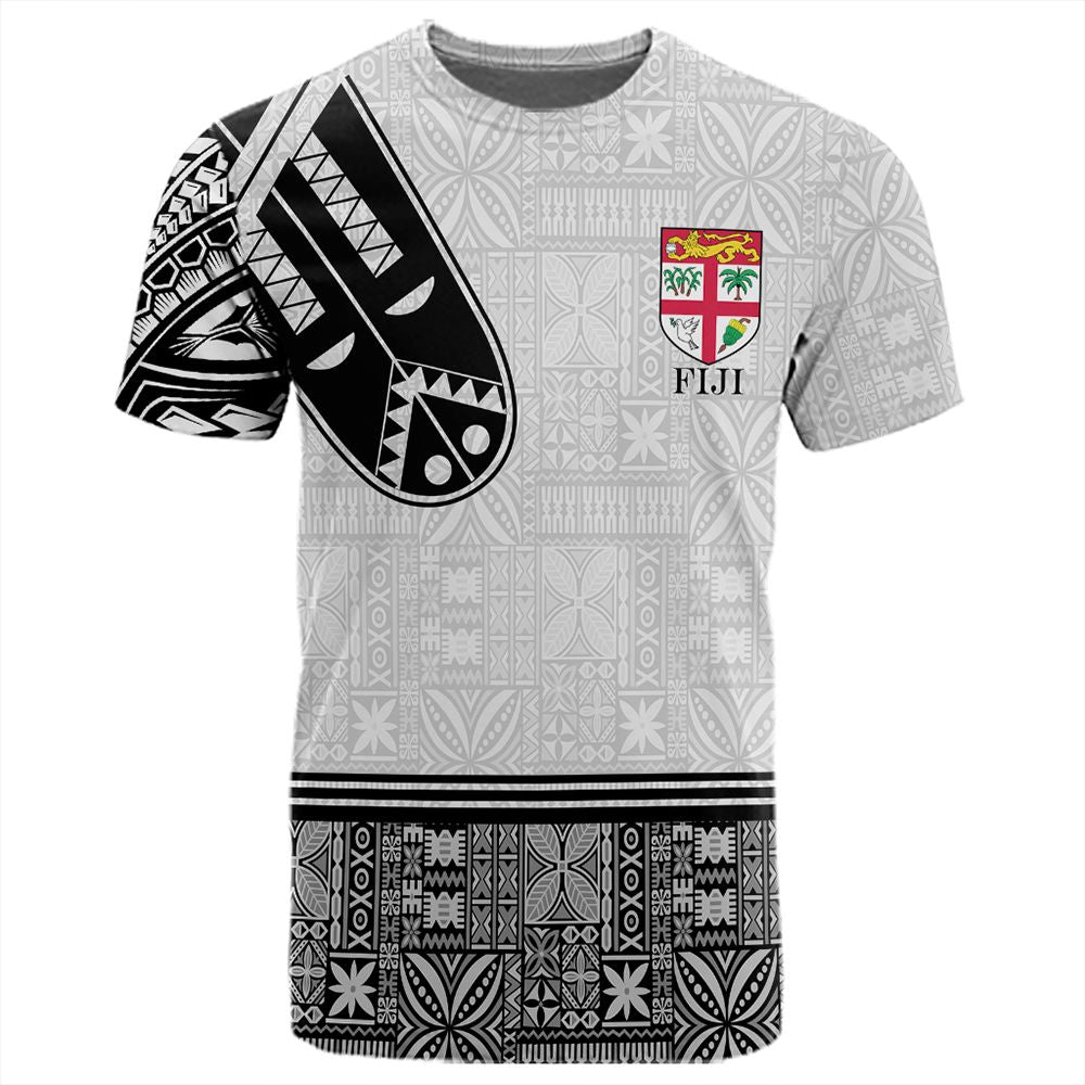 Fiji Strong T Shirt Fijian Tapa Unisex White - Polynesian Pride