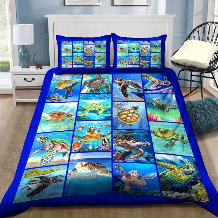 Hawaii Sea Turtle Bedding Set - Sea Sound - AH Blue - Polynesian Pride