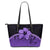 (Custom Personalised) Polynesian Leather Tote Bag Hibiscus Personal Signature Purple - Polynesian Pride