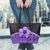 (Custom Personalised) Polynesian Leather Tote Bag Hibiscus Personal Signature Purple - Polynesian Pride