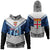 Fiji Hoodie Tapa Lauhala Rugby Scrum Style Unisex Blue - Polynesian Pride