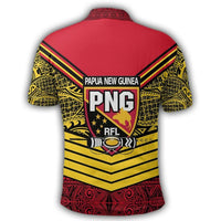 Papua New Guinea Polo Shirt Tapa Lauhala Rugby Scrum Style - Polynesian Pride