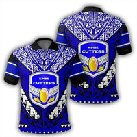 Kimbe Cutters Polo Shirt Papuan Unisex Blue - Polynesian Pride