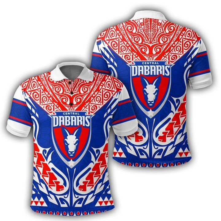 Vitis Central Dabaris Polo Shirt Papuan Unisex Blue - Polynesian Pride