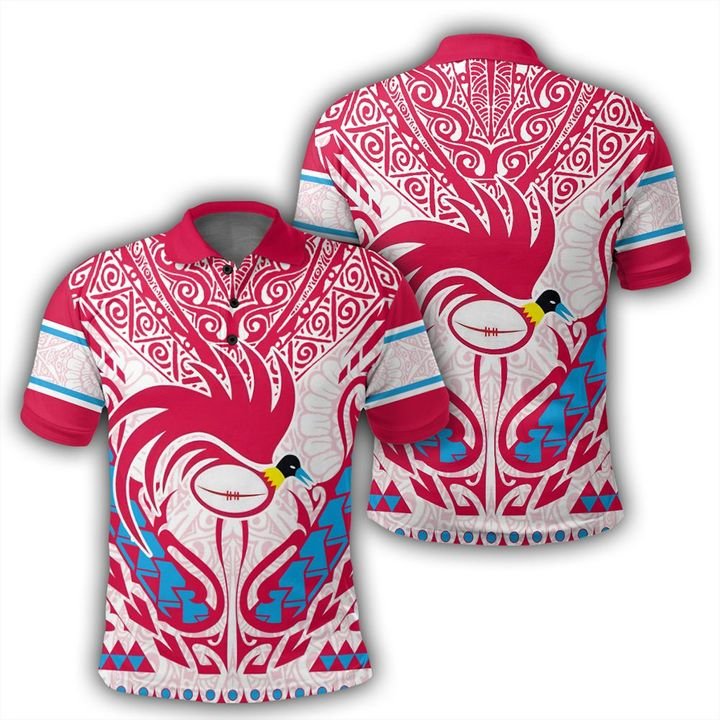 Bintangor Goroka Lahanis Polo Shirt Papuan Unisex Pink - Polynesian Pride