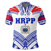 Custom Samoa HRPP Polo Shirt Polynesian Pattern Unisex Blue - Polynesian Pride