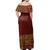 Fiji Tapa Mix Off Shoulder Long Dress - Polynesian Pride