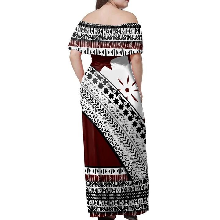 Fiji Masi Curve Off Shoulder Long Dress - Polynesian Pride