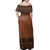 Tonga Ngatu Style Off Shoulder Long Dress - Polynesian Pride