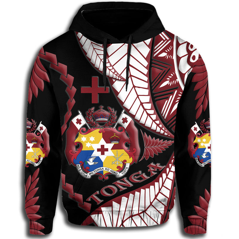 Tonga Hoodie Emancipation Day Kupesi Pattern No.1 Black LT9 Hoodie - Polynesian Pride