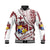 Tonga Emancipation Day Baseball Jacket Kupesi Pattern No.1 White LT9 Unisex - Polynesian Pride