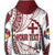 Custom Tonga Hoodie Emancipation Day Kupesi Pattern No.1 White LT9 - Polynesian Pride