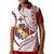 Tonga Emancipation Day Polo Shirt Kupesi Pattern No.1 White LT9 Kid - Polynesian Pride