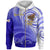 American Samoa Polynesian Custom Personalized Zip up Hoodie Bald Eagle (Blue) Unisex Blue - Polynesian Pride