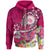 Hawaii Polynesian Zip up Hoodie Hawaii Seal With Turtle Plumeria (Pink) Unisex Pink - Polynesian Pride