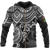 Vanuatu Polynesian Zip up Hoodie White Turtle Unisex WHITE - Polynesian Pride