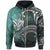 Samoa Custom Zip up Hoodie Samoa Seal Wave Style (Green) Unisex Green - Polynesian Pride