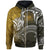 Samoa Custom Zip up Hoodie Samoa Seal Wave Style (Gold) Gold - Polynesian Pride