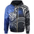 Samoa Custom Zip up Hoodie Samoa Seal Wave Style (Blue) Unisex Blue - Polynesian Pride