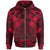 Tonga Polynesian Zip up Hoodie Tonga Red Seal with Polynesian tattoo Unisex Red - Polynesian Pride