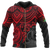 Vanuatu Polynesian Zip up Hoodie Red Turtle Unisex RED - Polynesian Pride