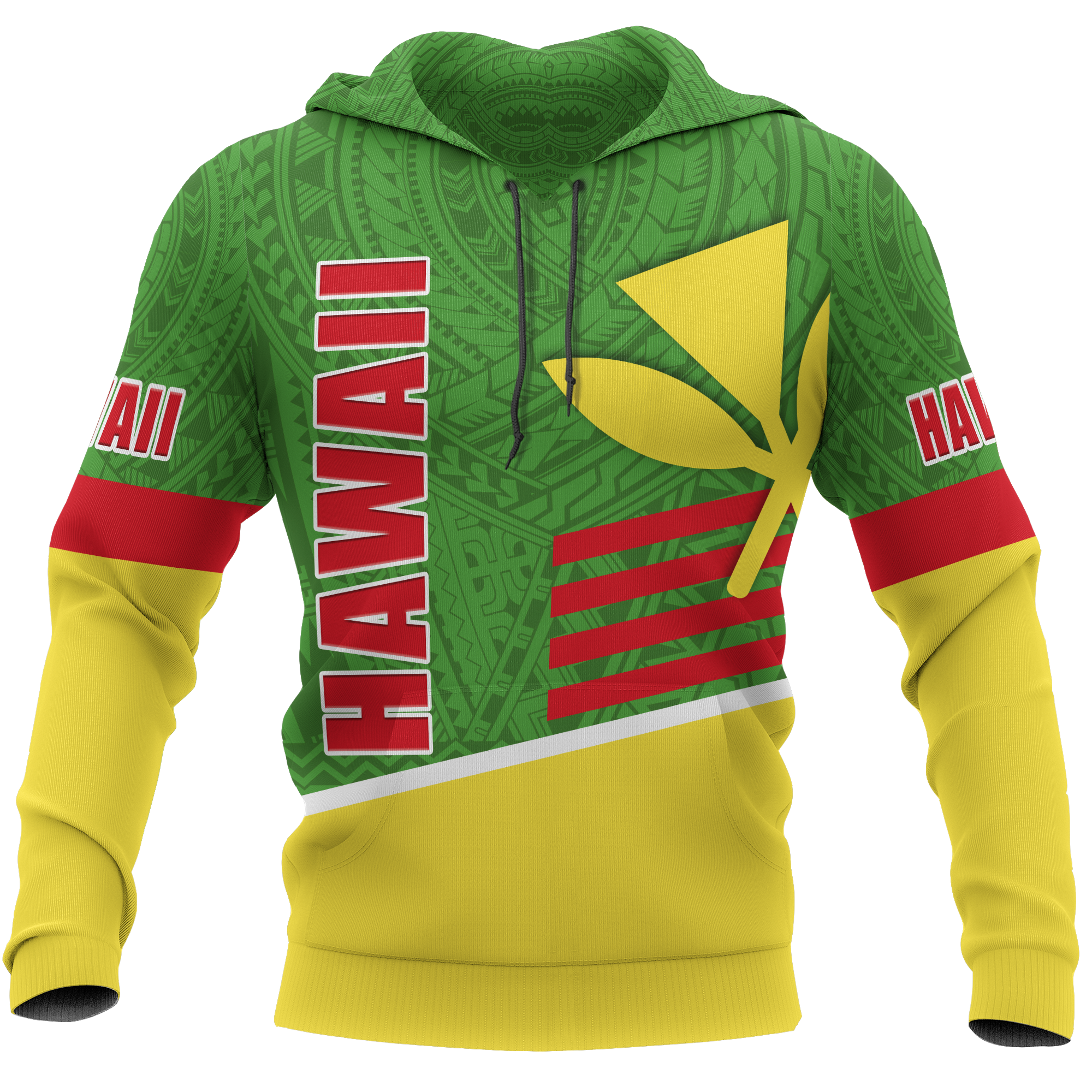 Polynesian Hawaii Hoodiean Kanaka Maoli Unisex GREEN - Polynesian Pride