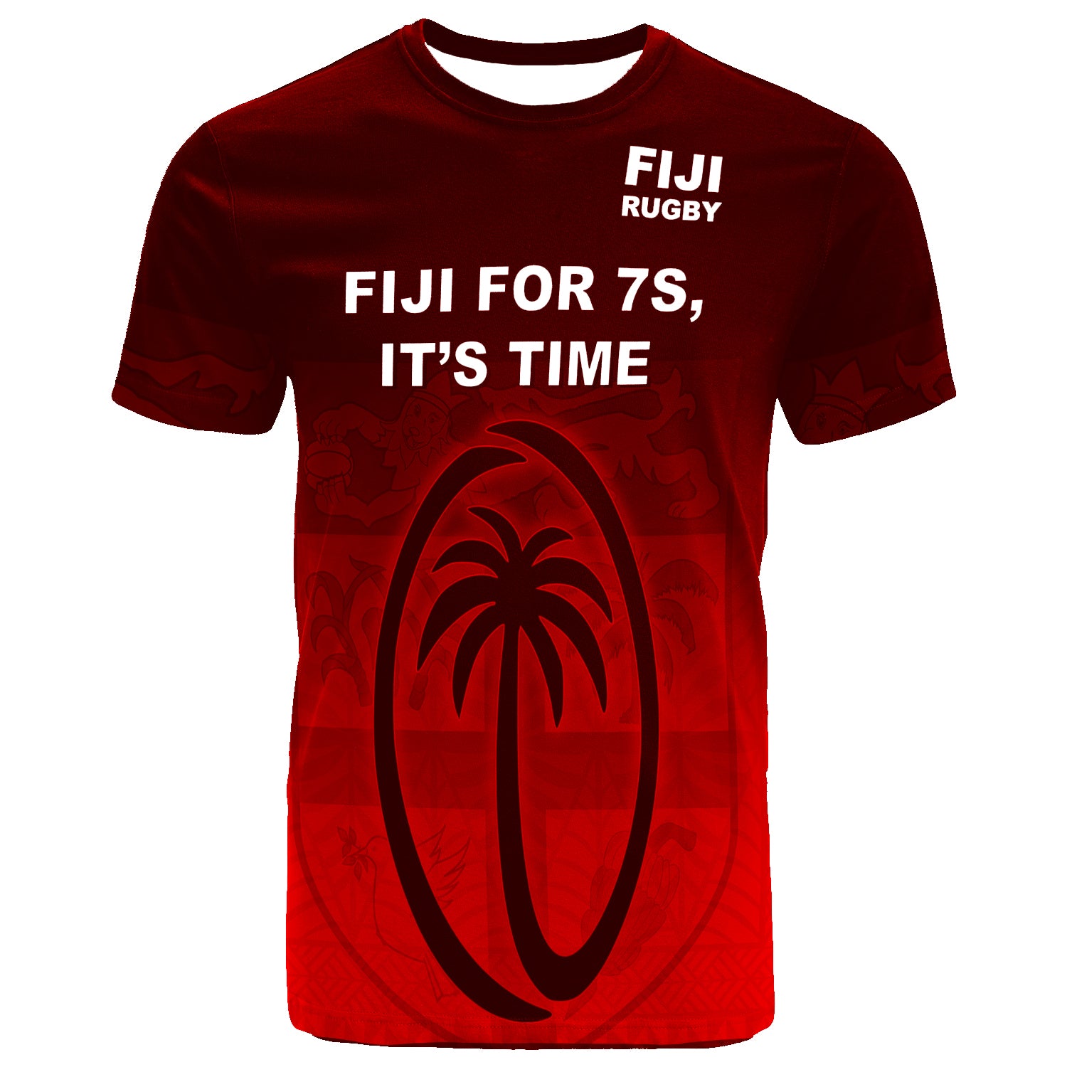 Fiji Rugby T Shirt Fiji For 7s, Its Time Red RLT7 Unisex Red - Polynesian Pride