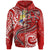 Tonga Zip up Hoodie Red Shark Polynesian Tattoo Unisex Red - Polynesian Pride