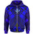 Hawaii Polynesian Zip up Hoodie Blue Kanaka Maoli Map Unisex Blue - Polynesian Pride